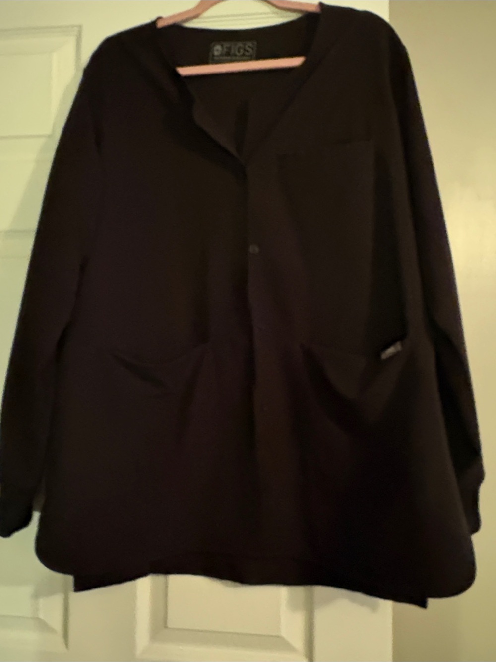 FIGS Technical Collection Tangier Scrub Jacket in Black Discontinued Sz XL
